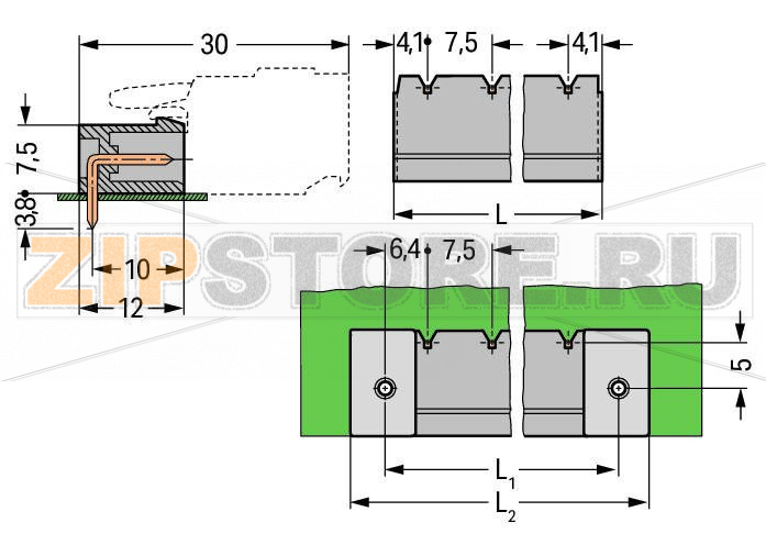 MCS MIDI Classic Вилка THT; 1.0 x 1.0 mm solder pin; угловые; Шаг контактов 7,5 мм; 16-пол.; серые Wago 231-846/001-000 Исполнение с выводами под запрессовку обеспечивает крепление к печатной плате без пайки100% защита от неправильного подсоединенияВозможны варианты кодировки...