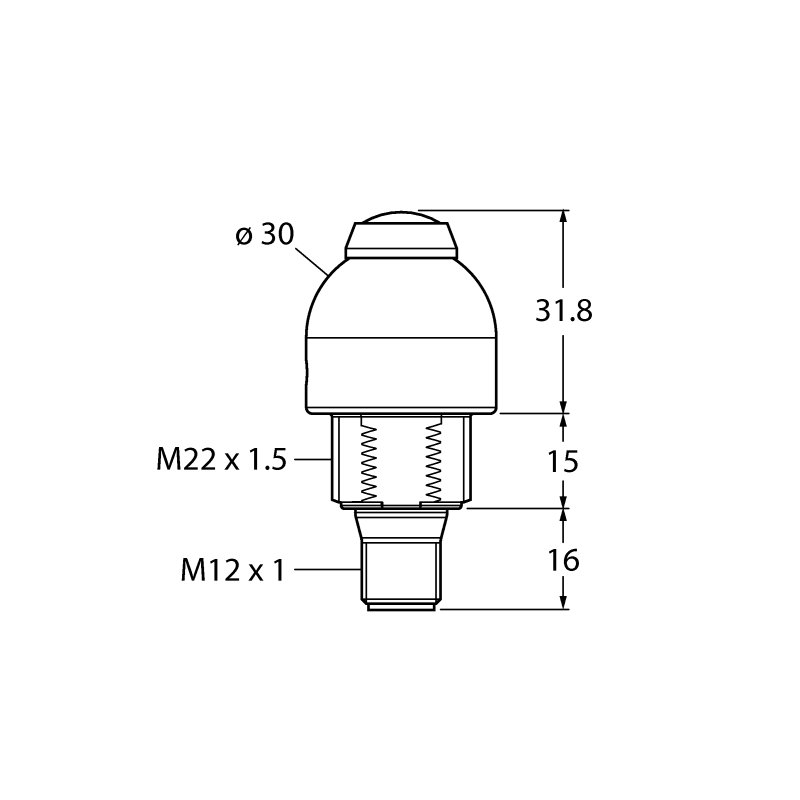 Маяк светодиодный Turck K30LGRXPPB2Q 