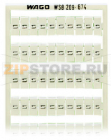 Маркировочная карта WSB; в картах; МАРКИРОВАНО; L1 (100x); not stretchable; Вертикальная маркировка; с креплением на защелке; белые Wago 209-674