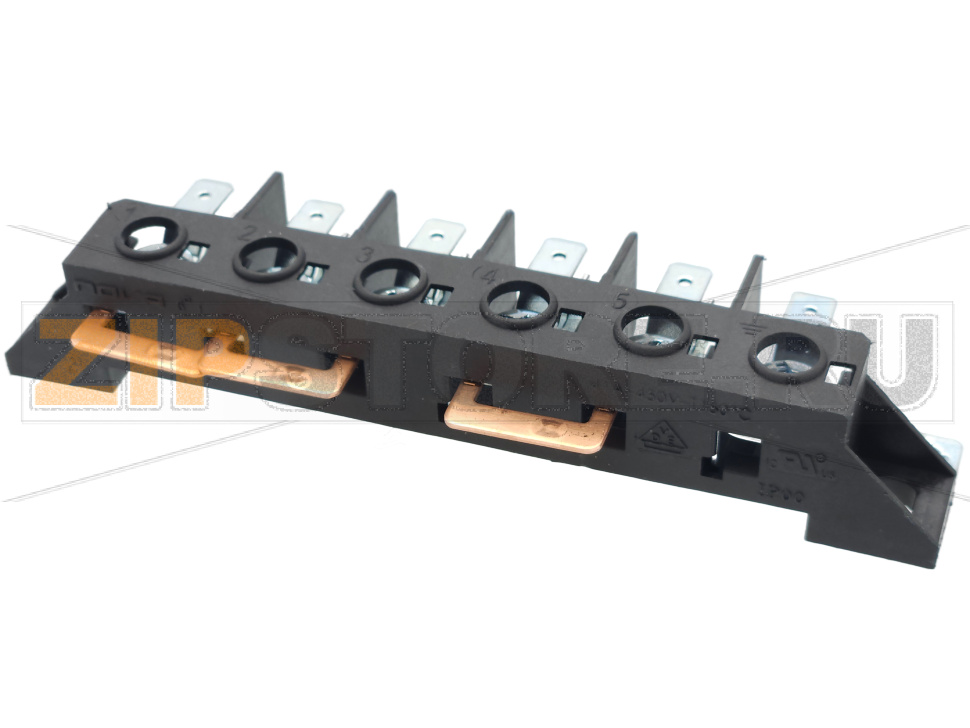 Колодка клеммная 6 контактов FV 122 B Tecnoinox PIN35E7 Колодка клеммная 6 контактов FV 122 B Tecnoinox PIN35E7Запчасть на деталировке под номером: 6