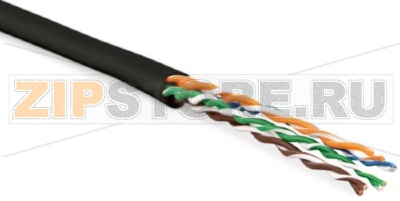 Hyperline UUTP4-C5E-P24-IN-LSZH-BK-100 (100 м) Кабель витая пара, неэкранированная U/UTP, категория 5e, 4 пары (24 AWG), многожильный (patсh), LSZH, нг(С)-HF, -20°C – +75°C, черный 