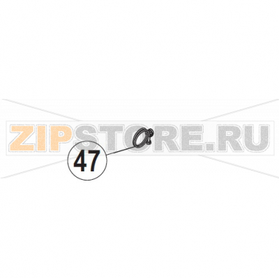 Hose clamp Hobart UXT-10A                                    Hose clamp Hobart UXT-10AЗапчасть на сборочном чертеже под номером: 46Название запчасти на немецком языке языке: Hose clamp Hobart UXT-10A