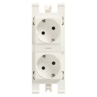 Блок из двух розеток, альпийский белый ABB 2CLA108800T1001