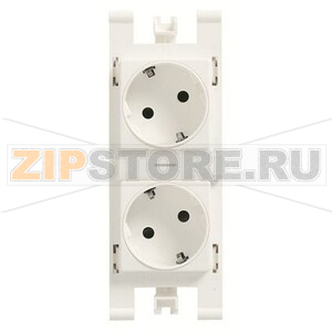 Блок из двух розеток, альпийский белый ABB 2CLA108800T1001 