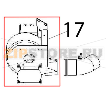 Combustion fan Angelo Po FC1011G Combustion fan Angelo Po FC1011GЗапчасть на деталировке под номером: 17