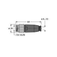 Разъем разборный Turck BSV4140-0/11