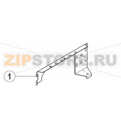 Mounting bracket - dosing pumps Hobart UXT-10A                                                                                Mounting bracket - dosing pumps Hobart UXT-10AЗапчасть на сборочном чертеже под номером: 1Название запчасти на немецком языке языке: Mounting bracket - dosing pumps Hobart UXT-10A
