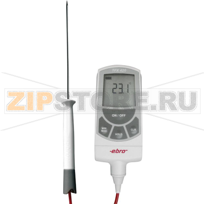 Термометр точный с проникающим зондом, от -50 до +400°C, тип датчика: Pt1000 Ebro TFX 420 