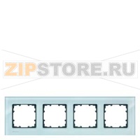 DELTA MIRO РАМКА 4-МЕСТНАЯ СТЕКЛО КРИСТАЛЬНЫЙ ЗЕЛЕНЫЙ 303Х90ММ Siemens 5TG1204