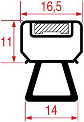 GUARNIZIONE AD INCASTRO - 2500 mm 