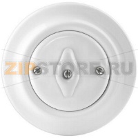 Переключатель перекрёстный, поворотный, белый фарфор ABB 2CHK600734C4300