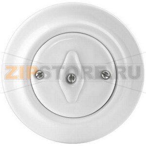 Переключатель перекрёстный, поворотный, белый фарфор ABB 2CHK600734C4300 