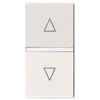 Механизм выключателя жалюзи кнопочный, без фиксации, одномодульный, альпийский белый ABB 1795.20