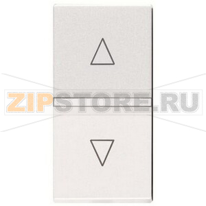 Механизм выключателя жалюзи кнопочный, без фиксации, одномодульный, альпийский белый ABB 1795.20 