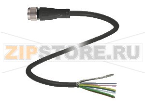 Кабель датчика-исполнительного устройства Cable socket, shielded V19-G-BK35M-PUR-U/ABG Pepperl+Fuchs Описание оборудованияFemale cordset, M12, 8-pin, shielded, PUR cable