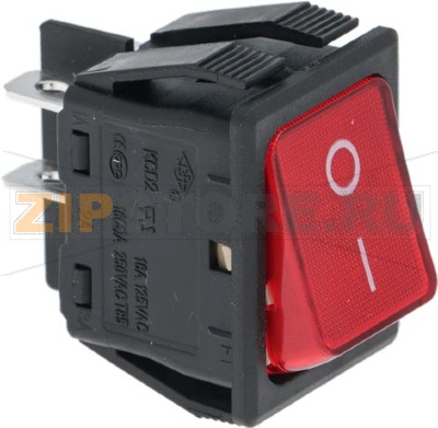 КНОПКА ДВУХПОЛЮСНАЯ КРАСНАЯ 16А 250В НО 