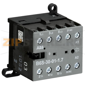 Миниконтактор В6S-30-01-1.7, 9 А, 400 B, AC3, катушка: 24 В/DC ABB GJL1213001R7011 