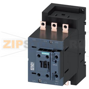 Контактор, AC-1, 160 А/690 В/40 &amp;#176;C, S3, трехполюсный, 24 В DC, с варистором, 1 НО + 1 НЗ, подключение с помощью кабельных наконечников/ винтовой зажим Siemens 3RT2448-6KB40-0KS0 