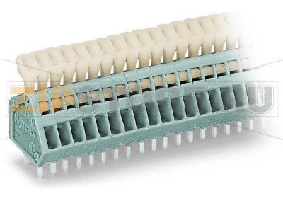 PCB terminal block; push-button; 0.5 mm; Pin spacing 2.5 mm; 2-pole; CAGE CLAMP®; 0,50 mm; gray Wago 233-202 ?Клеммные колодки с зажимами CAGE CLAMP®, монтаж с помощью нажимных кнопокДвойные выводы для высокого уровня механической стабильности на печатных платахИдеальны для монтажа в полевых условиях благодаря простоте использования при помощи нажимных кнопокУдобный монтаж без использования инструментов...