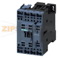 КОНТАКТОР AC-1, 22КВТ/400V, AC-1 35A, 1S+1OE, DC 110V, 4-ПОЛ., 4S, ТИПОРАЗМЕР S0, ПРУЖИННЫЕ КЛЕММЫ Siemens 3RT2325-2BF40