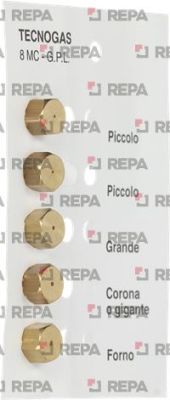 LPG INJECTORS 8MC TECNOGAS KIT 5 PCS 