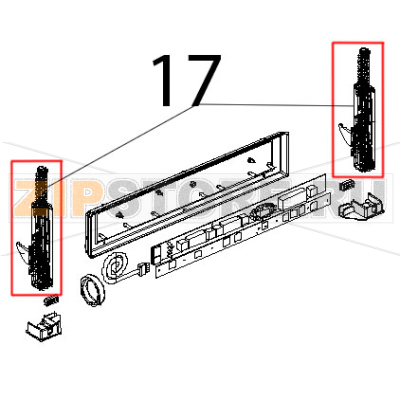 Cerniera porta forno ribalta Unox XVC 104 Cerniera porta forno ribalta Unox XVC 104Запчасть на деталировке под номером: 17