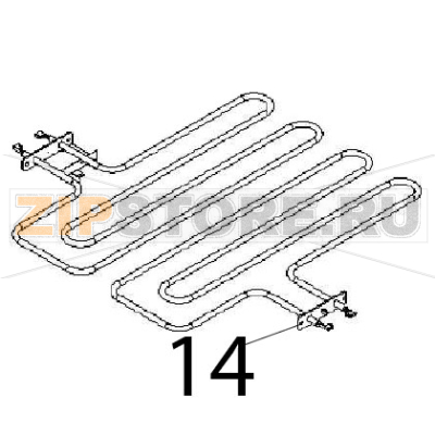 Heating element 2600 W, 400 V Angelo Po 1G1PE1EV Heating element 2600 W, 400 V Angelo Po 1G1PE1EVЗапчасть на деталировке под номером: 14