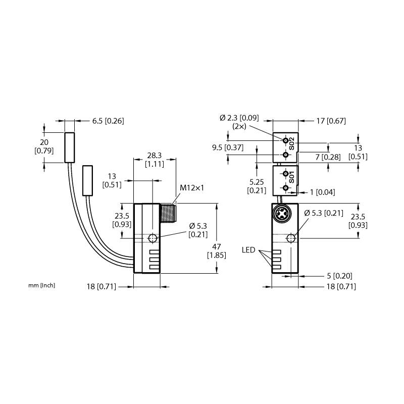 Датчик индуктивный Turck NI2-Q6.5-AP6-0.1-FS4.4X3/S304 