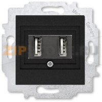 USB-розетка двойная, антрацитовая ABB 2CHH290040A6063