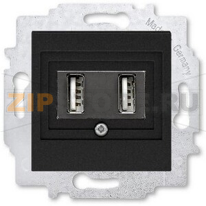 USB-розетка двойная, антрацитовая ABB 2CHH290040A6063 