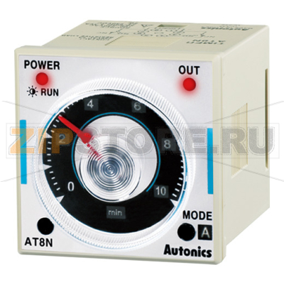 Таймер аналоговый с круговой шкалой, многофункциональный, компактный, 8-контактный разъем Autonics AT8N 