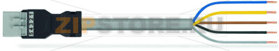 pre-assembled connecting cable; Eca; Plug/open-ended; 5-pole; Cod. B; 2 m; 1,00 mm; gray Wago 891-8995/205-203 Protected against mismating and maintenance-freeLow profile with 4.4 mm pole spacingComponents can be clearly printed on and color-coded to meet custom requirements....