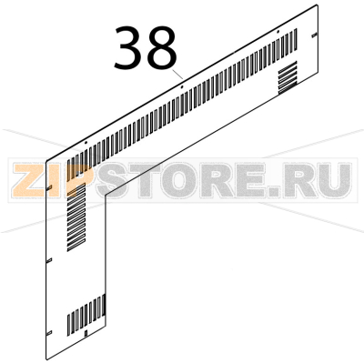 Schiena forno Tecnoeka KF 966 D AL UD Schiena forno Tecnoeka KF 966 D AL UDЗапчасть на деталировке под номером: 38