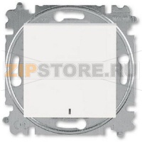 Выключатель одноклавишный с подсветкой, жемчуг/ледяной ABB 2CHH590146A6068