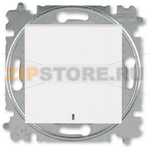 Выключатель одноклавишный с подсветкой, жемчуг/ледяной ABB 2CHH590146A6068 