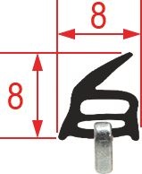 GASKET FOR OVEN DOOR 330x250 mm 