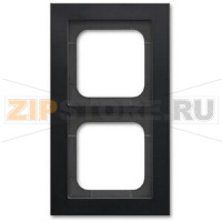 Рамка двухместная, матовый черный ABB 2562.14
