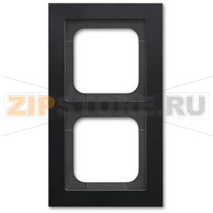 Рамка двухместная, матовый черный ABB 2562.14 