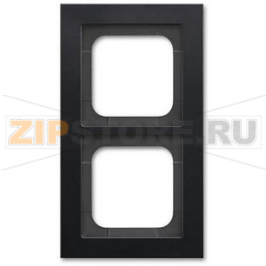 Рамка двухместная, матовый черный ABB 2562.14 