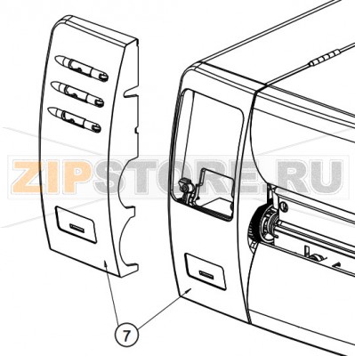 Передняя панель, левая, 3 кнопки/3LED принтера Datamax M-4308 Mark II Передняя панель, левая, 3 кнопки/3LED принтера Datamax M-4308 Mark IIЗапчасть на сборочном чертеже под номером: 7Название запчасти Datamax на английском языке: Cover, Front Panel, Left, 3 Button/3LED