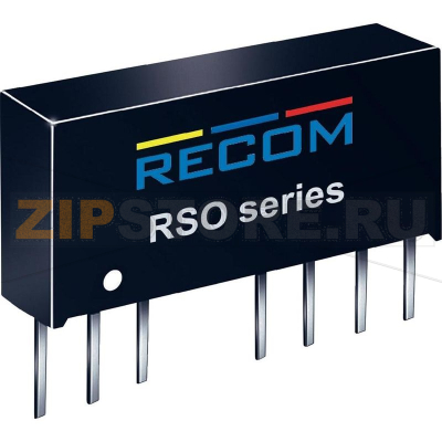 Преобразователь DC/DC, печатный монтаж, 12 В/DC, 5 В/DC, 200 mA, 1 Вт Recom RSO-1205S 