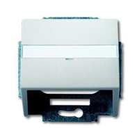 Накладка с суппортом для коммуникационных разъёмов и цоколей, сталь ABB 2CKA001724A4272