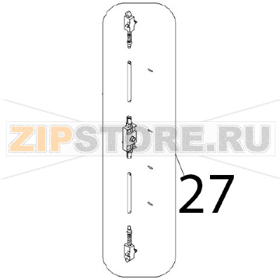 Kit serratura porta Angelo Po FX201G3 Kit serratura porta Angelo Po FX201G3Запчасть на деталировке под номером: 27