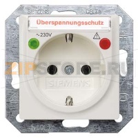 DELTA I-SYSTEM ТИТАНОВО-БЕЛЫЙ РОЗЕТКА SCHUKO 10A DC/16A AC 250В C БЕЗРЕЗЬБОВЫМИ КОНТАКТНЫМИ ЗАЖИМАМИ С ЗАЩИТОЙ ОТ ПЕРЕНАПРЯЖЕНИЙ, ФУНКЦИОНАЛЬНЫМИ ИНДИКАТОРАМИ И ПОЛЕМ ДЛЯ НАДПИСИ ЭЛ.-МЕХ.ЧАСТЬ Siemens 5UB1564