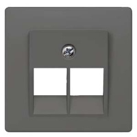 DELTA I-SYSTEM ЧЕРНЫЙ МЕТАЛЛИК КРЫШКА СИСТЕМНОЙ РОЗЕТКИ 2X8-ПОЛЮС. 55X55MM Siemens 5TG1231