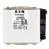 Предохранитель, 500 A, AC 1000 В, 125 кА, size 3, 74x92x76 мм, aR, IEC UL Eaton FUSE 500A 1000