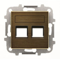 Накладка для двух суппортов/разъёмов, античная латунь ABB 2CLA851820A1201