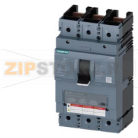 molded case switch 3VA6 UL frame 600 max. sh-circ breaking capacity 100kA @ 480V 3-pole, line protection MCS110, In=600A without overload protection self-protection Ii=9 x In without connection Siemens 3VA6460-1BB31-0AA0