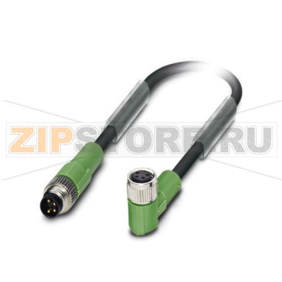 Кабель для датчика / исполнительного элемента Phoenix Contact SAC-4P-M 8MS/1,5-PUR/M 8FR 4-полюсн., PUR без галогенов, темно-серый RAL 7021, Штекеры прямое M8, к Гнездо угловой M8, Длина кабеля: 1,5 м.Минимальный заказ: 5 шт.Упаковка: 5 шт.