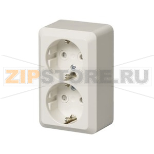 Розетка с заземлением 16 А, 250 В, IP44, монтаж: наружный, белая ABB 2TKA000994G1 